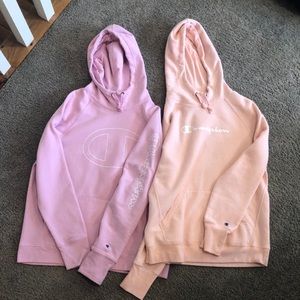 TWO Champion hoodies